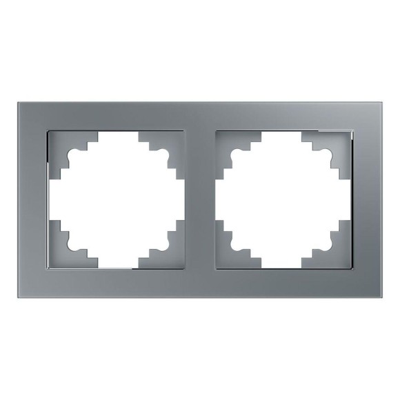 Рамка 2-постовая Stekker Катрин серебро GFR00-7002-03 39532