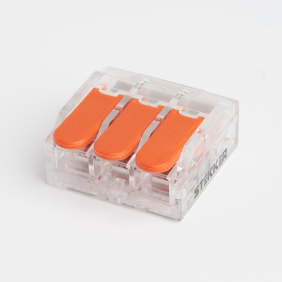 Универсальная компактная клемма 3-проводная STEKKER, LD221-613 Универсальная компактная клемма 3-проводная STEKKER, LD221-613