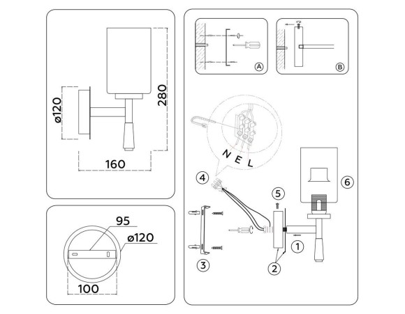 Бра Ambrella Light High Light Modern LH56265 Бра Ambrella Light High Light Modern LH56265