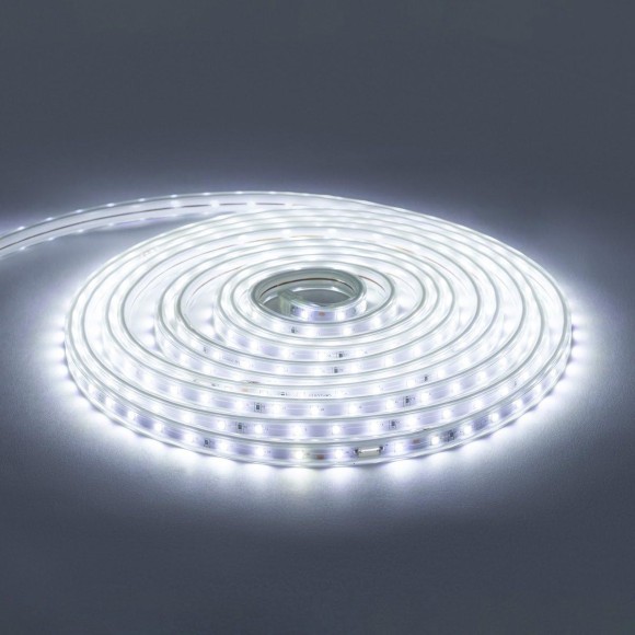 Светодиодная влагозащищенная лента Apeyron 6W/m 60LED/m 2835SMD холодный белый 5M 10-55 Светодиодная влагозащищенная лента Apeyron 6W/m 60LED/m 2835SMD холодный белый 5M 10-55