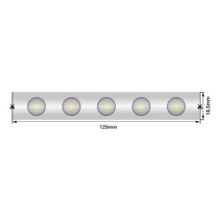 Светодиодная влагозащищенная лента SWG 18W/m 48LED/m 2835SMD дневной белый 5M SWG-248-24-NW20/45-67 008218
