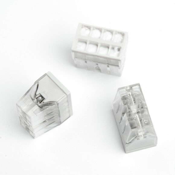 Клемма монтажная 8-проводная с пастой STEKKER  для 1-жильного проводника LD2273-248 (5 штук в упаковке)