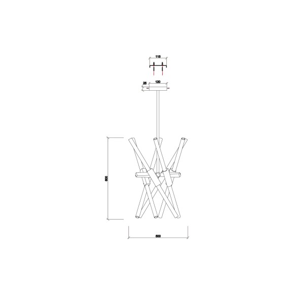 Подвесной светильник Vele Luce Fury VL5684P12 Подвесной светильник Vele Luce Fury VL5684P12
