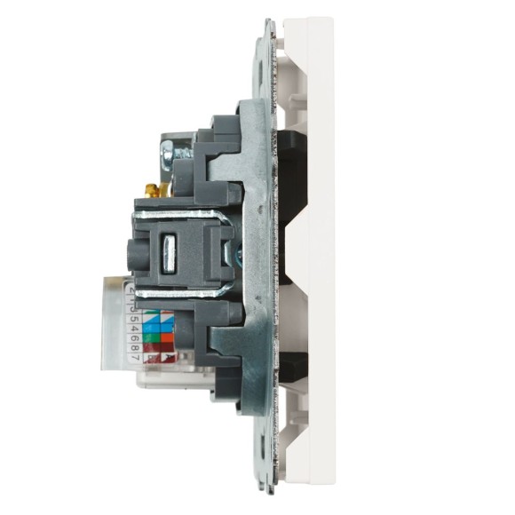 Розетка телевизионная TV + компьютерная RJ-45 Stekker Эмили белый фарфор RST00-5106-01 49872