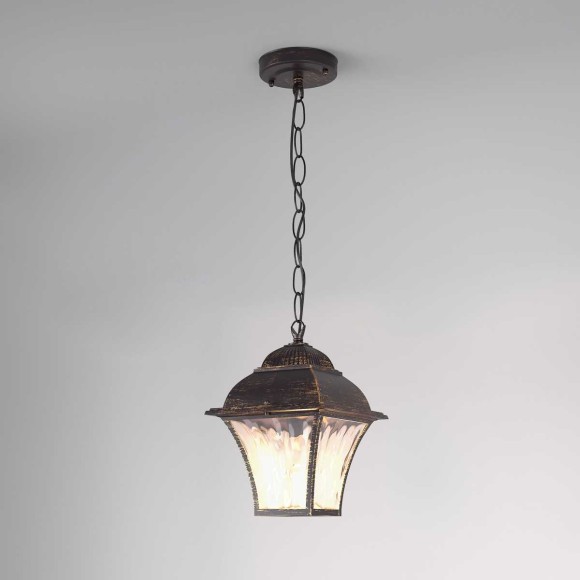 Уличный подвесной cветильник Elektrostandard Apus H черное золото GL 1009H a043115 Уличный подвесной cветильник Elektrostandard Apus H черное золото GL 1009H a043115