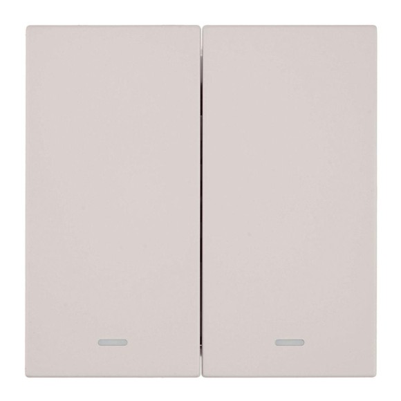 Выключатель 2-клавишный c индикатором (механизм), Stekker, 250В, 10А Мия, RSW10-3102-10, пудровый жемчуг 50476