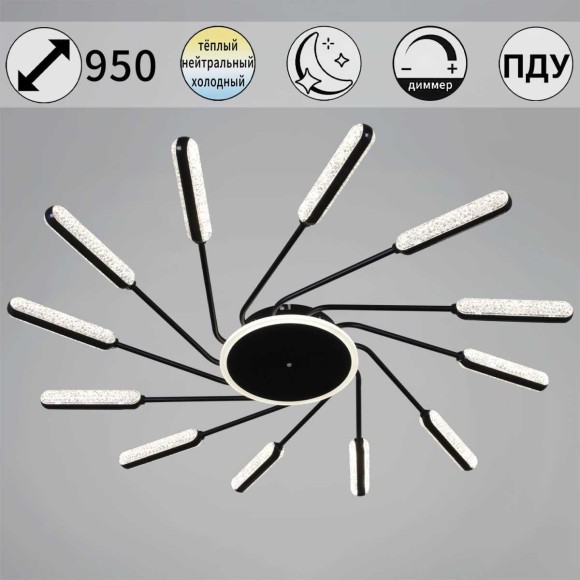 Потолочная люстра Reluce 87290-0.3-12 BK