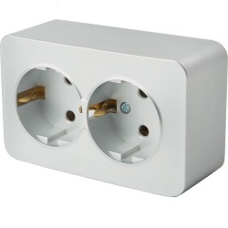 Розетка двойная 2P+PE Stekker София серебро MST16-12-03 49328 Розетка двойная 2P+PE Stekker София серебро MST16-12-03 49328