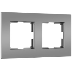 Рамка Werkel Slab на 2 поста серебро матовый W0022965 4690389193415 Рамка Werkel Slab на 2 поста серебро матовый W0022965 4690389193415