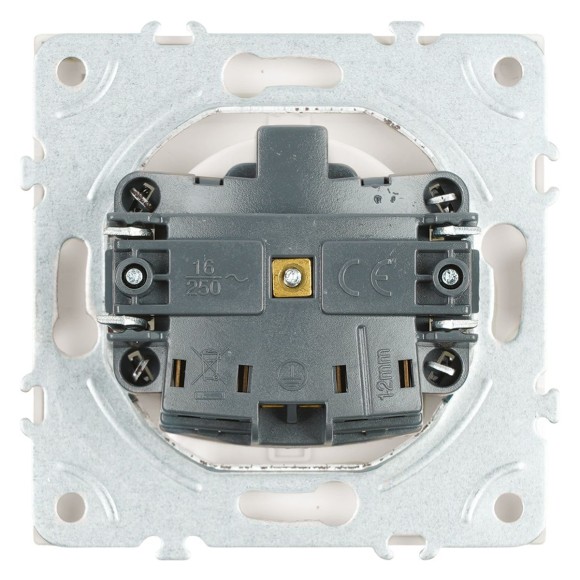 Розетка 2P+PE Stekker Эмили со шторками крышкой белый фарфор RST16-5112-01 49881 Розетка 2P+PE Stekker Эмили со шторками крышкой белый фарфор RST16-5112-01 49881