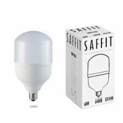 Лампа светодиодная Saffit E27-E40 60W 6400K Цилиндр Матовая SBHP1060 55097 Лампа светодиодная Saffit E27-E40 60W 6400K Цилиндр Матовая SBHP1060 55097