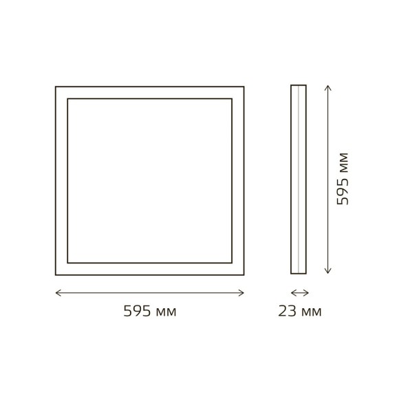 Встраиваемый светодиодный светильник Gauss с равномерной засветкой 842161340
