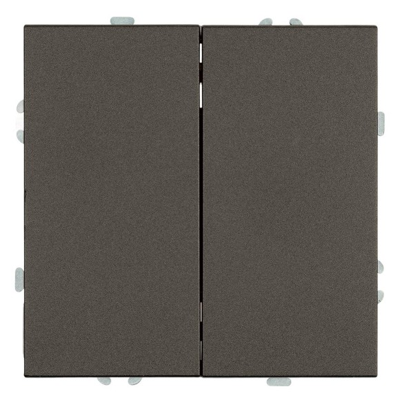 Переключатель 2-клавишный (механизм), Stekker, 250В, 10А Эмили, RSW10-5107-09, антрацит, soft touch 49921