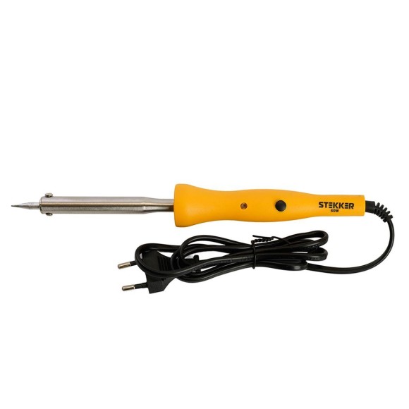 Паяльник 60W с кнопкой вкл., нихромовый нагреватель, долговечное жало, 230В PLE201- 60 49801 Паяльник 60W с кнопкой вкл., нихромовый нагреватель, долговечное жало, 230В PLE201- 60 49801