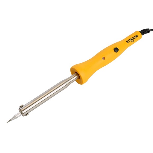 Паяльник 60W с кнопкой вкл., нихромовый нагреватель, долговечное жало, 230В PLE201- 60 49801 Паяльник 60W с кнопкой вкл., нихромовый нагреватель, долговечное жало, 230В PLE201- 60 49801