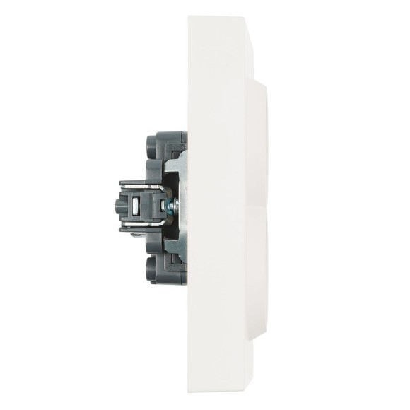 Розетка двойная 2P+PE Stekker Эмили со шторками белый фарфор RST16-5114-01 49882