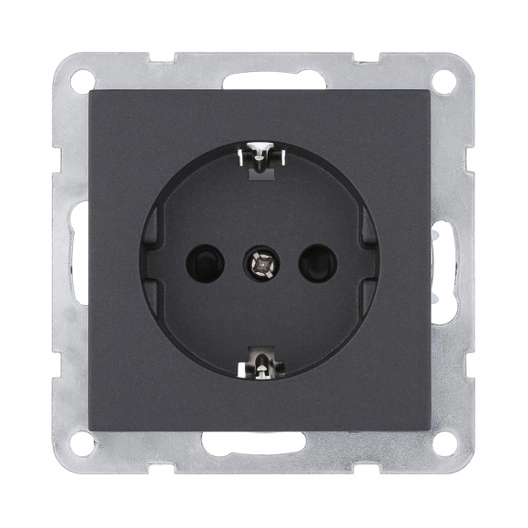 Розетка LK Studio с з/к, со шторками (черный бархат) LK80 843208-1 Розетка LK Studio с з/к, со шторками (черный бархат) LK80 843208-1