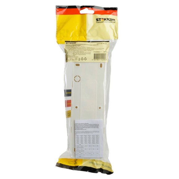 Розетка 4-местная 2P+PE Stekker София белый MST16-14-01 49308