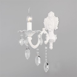 Бра Eurosvet Veletta 10108/1 белый/прозрачный хрусталь Strotskis Бра Eurosvet Veletta 10108/1 белый/прозрачный хрусталь Strotskis