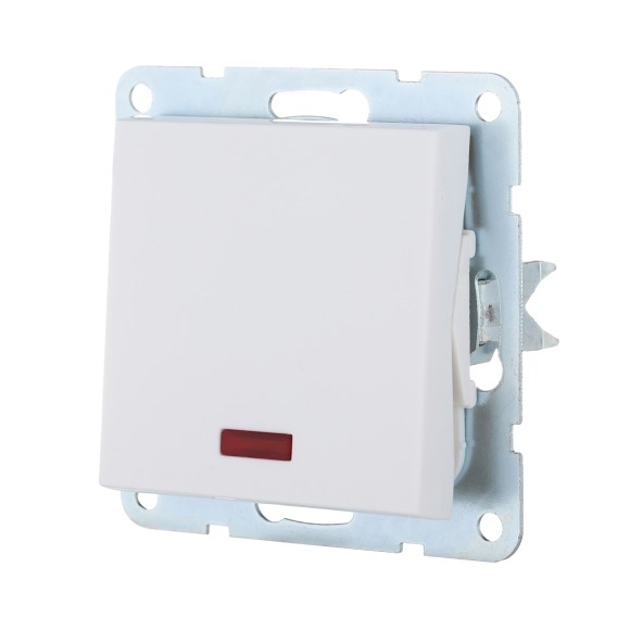 Переключатель LK Studio 1-кл., на 2 направления, c индикатором (схема 6L) 16 A, 250 B (белый) LK80 840404-1 Переключатель LK Studio 1-кл., на 2 направления, c индикатором (схема 6L) 16 A, 250 B (белый) LK80 840404-1