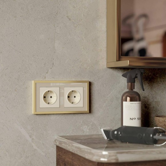 Рамка Werkel Baguette на 2 поста айвори/латунь W0022851 4690389185748 Рамка Werkel Baguette на 2 поста айвори/латунь W0022851 4690389185748