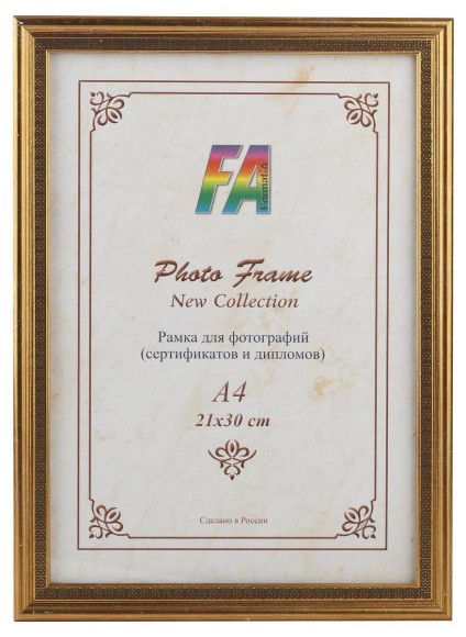 Фоторамка FA Пластик Касабланка орех с золотом 10х15 (36/1260) Б0039822