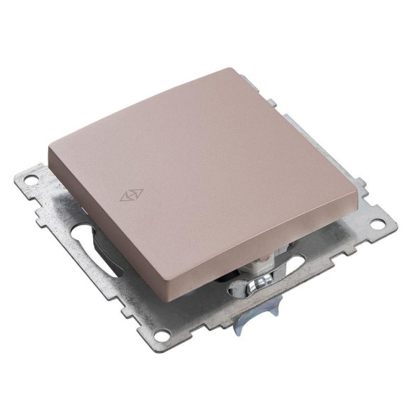 Переключатель одноклавишный Stekker Катрин шампань GLS10-7105-02 39590 Переключатель одноклавишный Stekker Катрин шампань GLS10-7105-02 39590