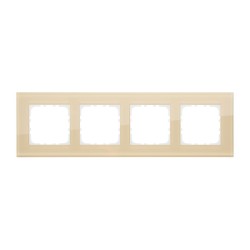 Рамка LK Studio 4-постовая, натуральное стекло (кремовый) LK80 844417-1