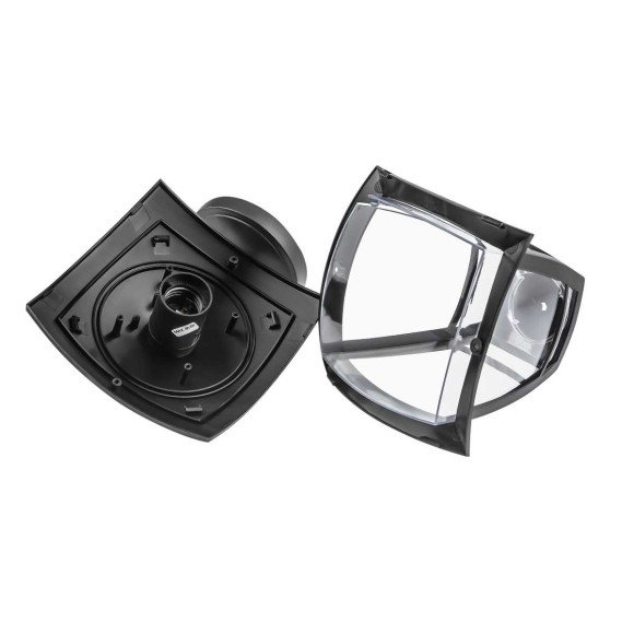 Садово-парковый светильник ЭРА «Дели 2» НБУ 07-40-002 черный 4-гранный настенный IP44 Е27 max 60Вт Б0051186