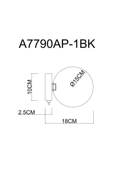 Бра Arte Lamp Vincent A7790AP-1BK Бра Arte Lamp Vincent A7790AP-1BK