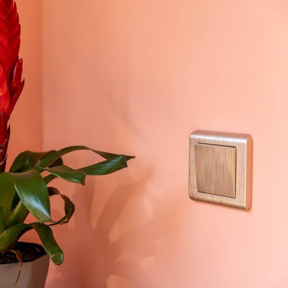 Выключатель одноклавишный проходной Werkel шампань рифленый W1112010 4690389160066 Выключатель одноклавишный проходной Werkel шампань рифленый W1112010 4690389160066