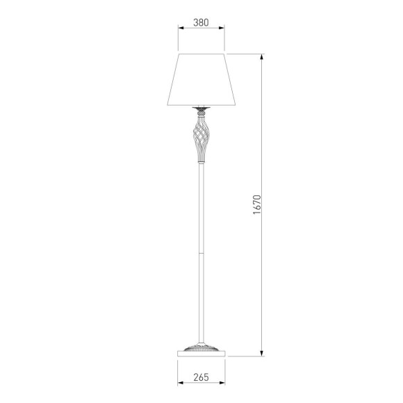 Торшер Eurosvet 01003/1 белый с золотом