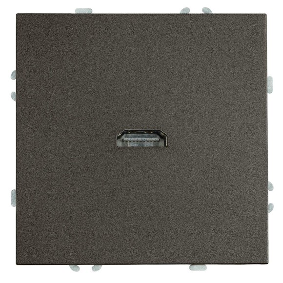Розетка HDMI 2.0 Type A (механизм), Stekker Эмили, RST00-5118-09, антрацит, soft touch 50168