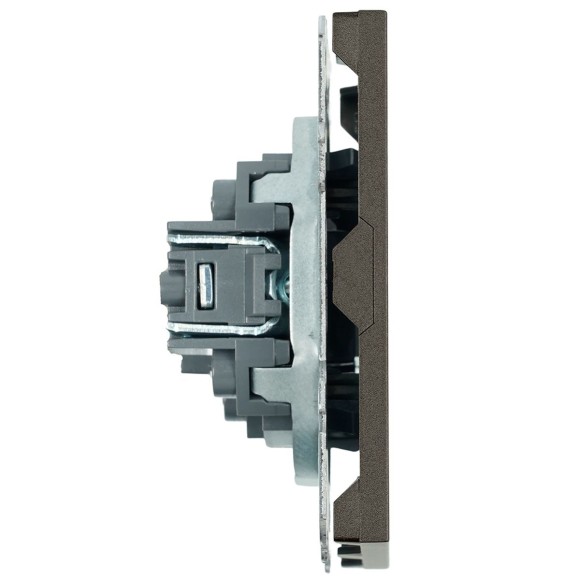 Розетка HDMI 2.0 Type A (механизм), Stekker Эмили, RST00-5118-09, антрацит, soft touch 50168