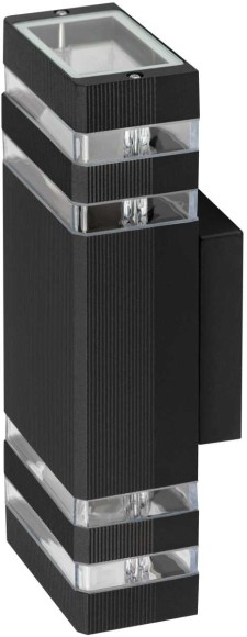 Светильник уличный настенный ЭРА «Астрея» GBW-101-BL-0310 230В 2хЕ27 IP54 вверх/вниз черный Б0069591