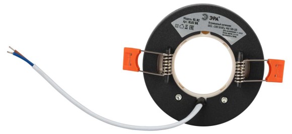 Светильник встраиваемый ЭРА KL82 BK под лампу GX53 черный Б0058400