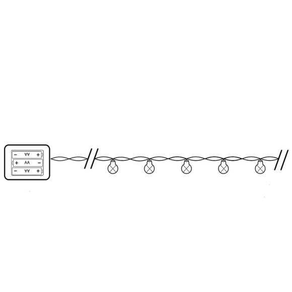 Светодиодная гирлянда Feron Фигурная AA 5000K холодный белый без мерцания CL580 32369