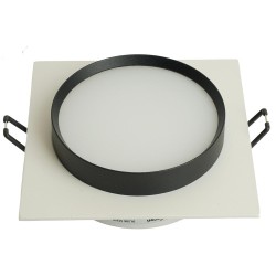 Светильник встраиваемый Feron DL506 потолочный GX53 белый + черный квадрат 51359 Светильник встраиваемый Feron DL506 потолочный GX53 белый + черный квадрат 51359