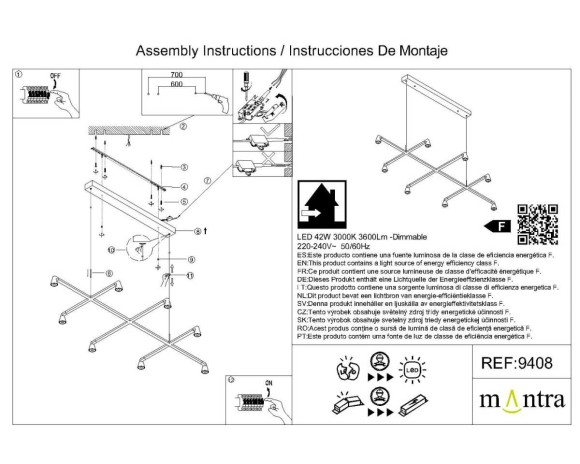 Подвесная люстра Mantra Africa 9408 Подвесная люстра Mantra Africa 9408