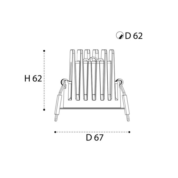 Встраиваемый светильник Italline IT08-8040 black 3000K