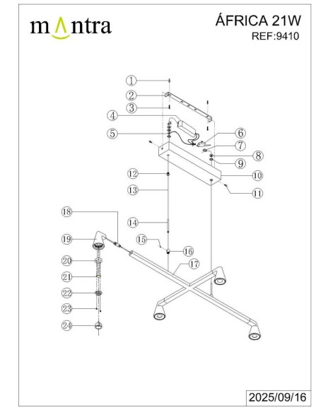 Подвесная люстра Mantra Africa 9410 Подвесная люстра Mantra Africa 9410