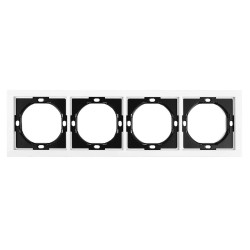 Рамка 4-местная, Stekker Мия, PFR00-3004-01, белая магнолия 50459 Рамка 4-местная, Stekker Мия, PFR00-3004-01, белая магнолия 50459