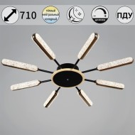 Потолочная светодиодная люстра Reluce 08290-0.3-08 BK+GD