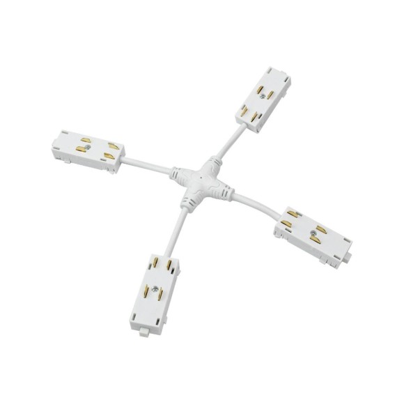 Коннектор X-образный гибкий Denkirs Smart Hide TR2116-WH