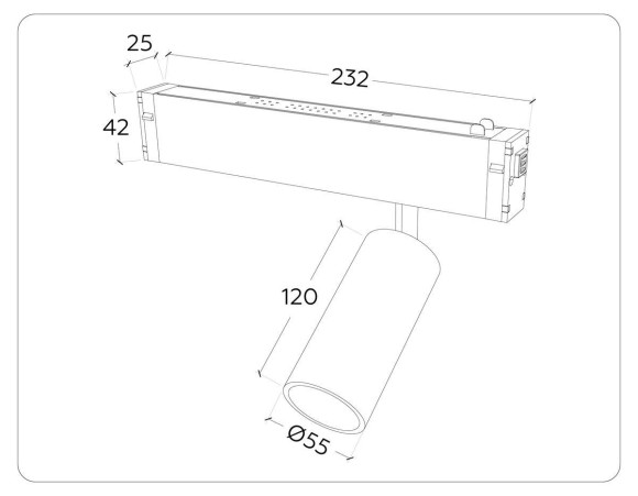 Трековый светодиодный светильник Ambrella Light Track System Magnetic 220V GL1222