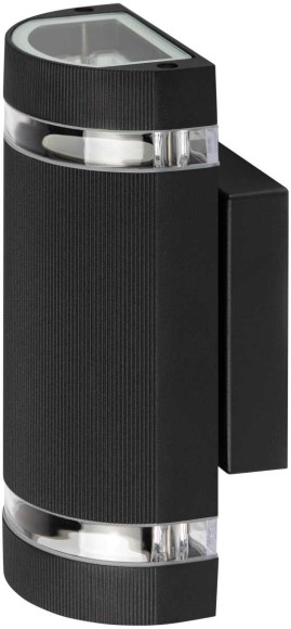 Светильник уличный настенный ЭРА «Адрия» GBW-102-BL-0230 230В 2хGU10 IP54 вверх/вниз черный Б0069595