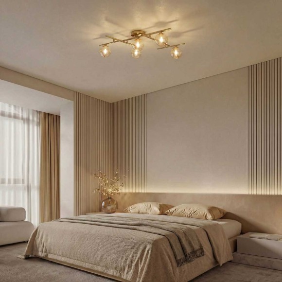 Потолочная люстра Eurosvet Liana 502001/5 латунь a072099