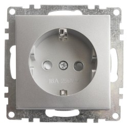 Розетка 1-местная Stekker Катрин GLS16-7110-03 серебро 39582 Розетка 1-местная Stekker Катрин GLS16-7110-03 серебро 39582