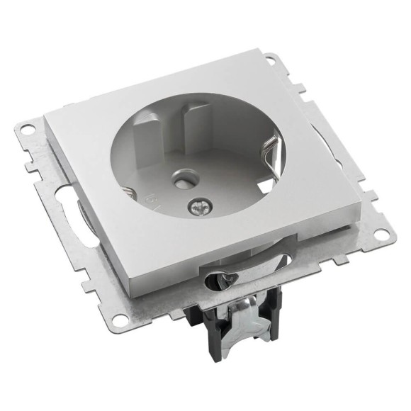 Розетка 1-местная Stekker Катрин GLS16-7110-03 серебро 39582 Розетка 1-местная Stekker Катрин GLS16-7110-03 серебро 39582