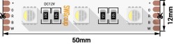 Светодиодная лента SWG 19,2W/m  60Led/m 5050SMD RGB/теплый белый 5M SWG560-12-19.2-RGB+WW-M 010116